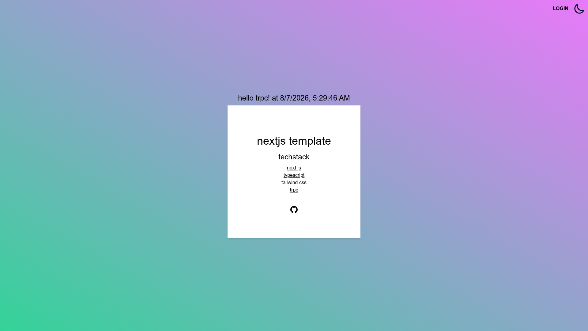 screenshot of Nextjs Prisma Auth Template on template0.com