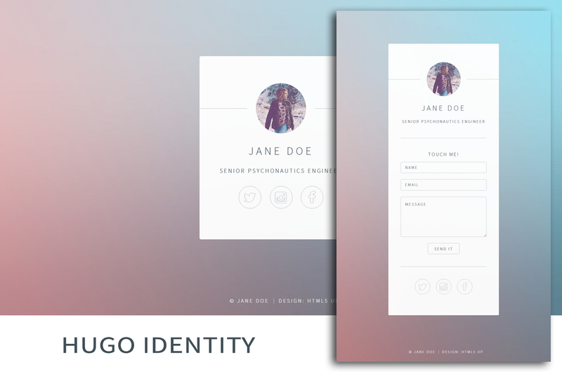 Image for Hugo Identity on template0.com Image for Hugo Identity on template0.com