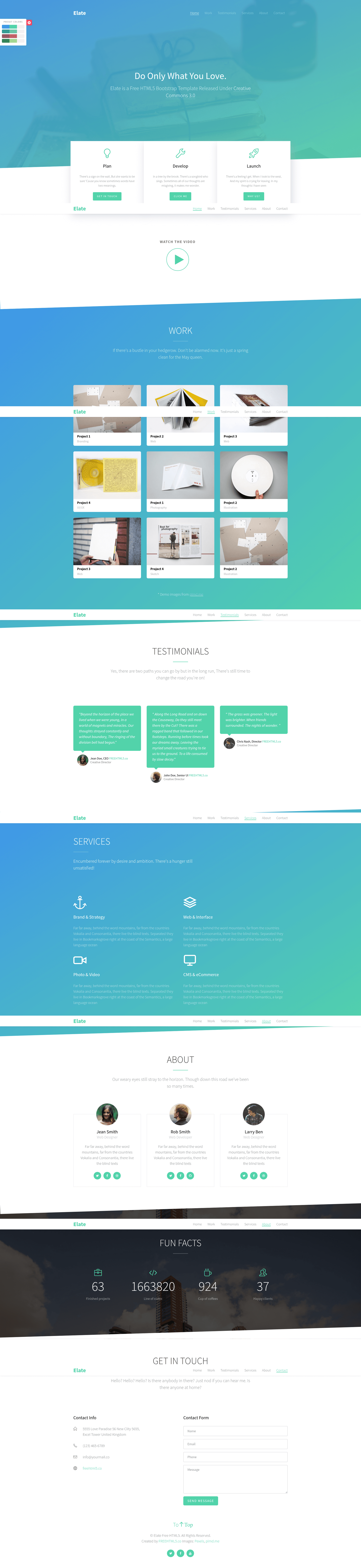 screenshot of Elate on template0.com