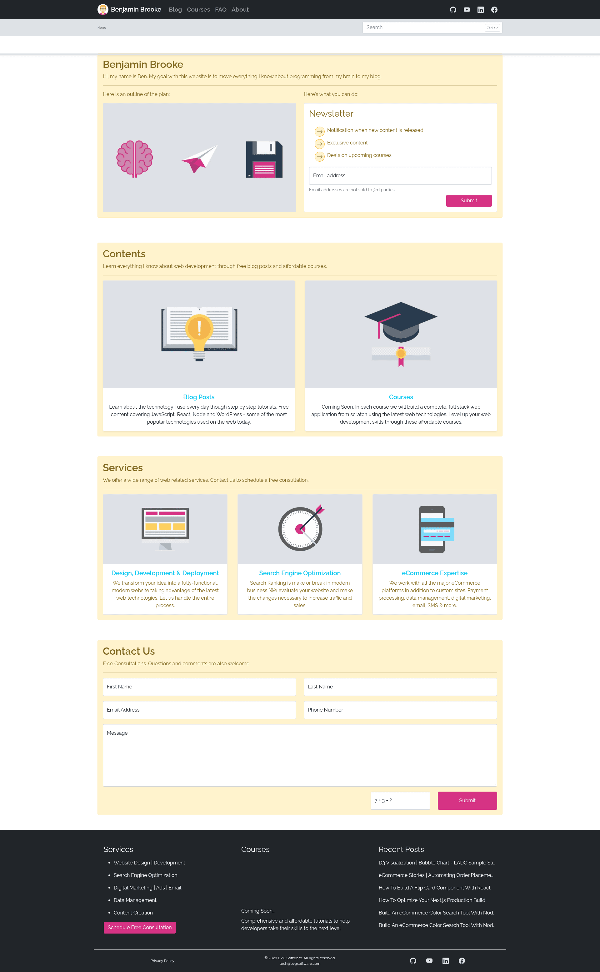 screenshot of Bvg Software on template0.com