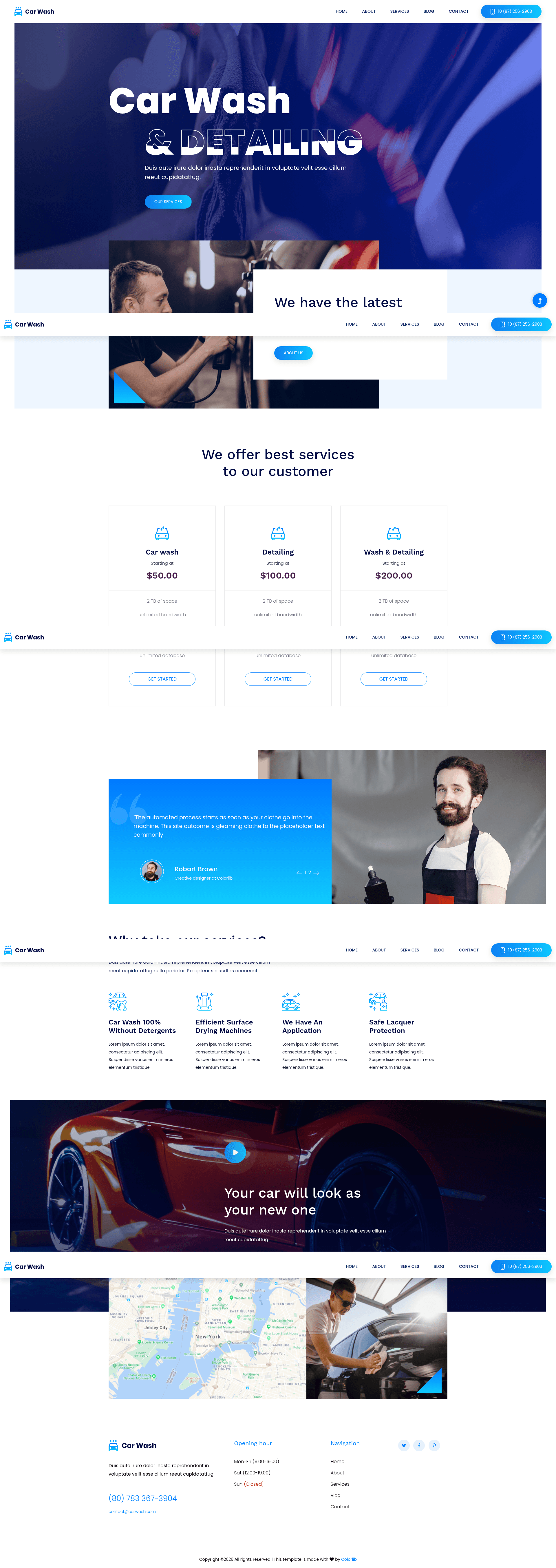 screenshot of CarWash on template0.com