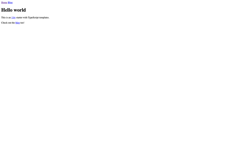 Image for Eleventy Starter TypeScript on template0.com Image for Eleventy Starter TypeScript on template0.com