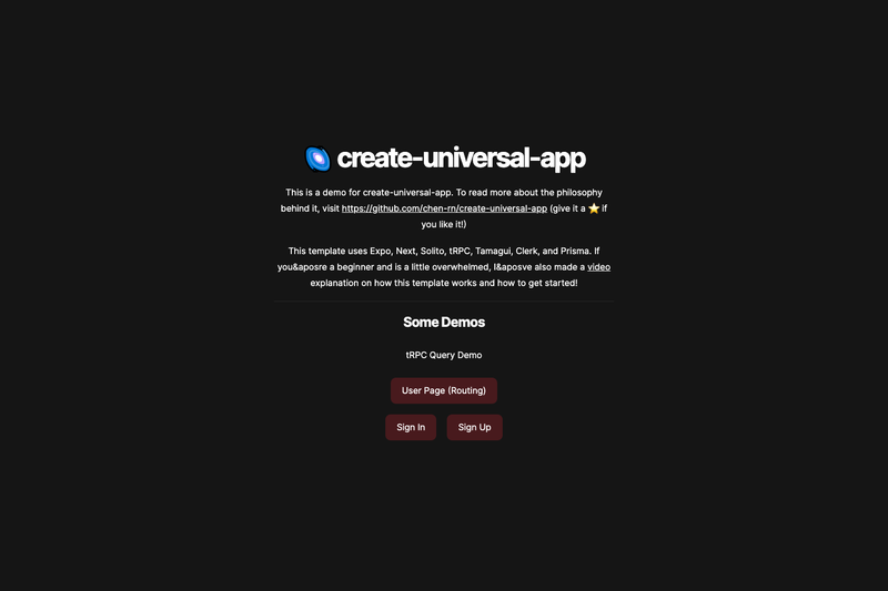 Image for create-universal-app (CUA) on template0.com Image for create-universal-app (CUA) on template0.com