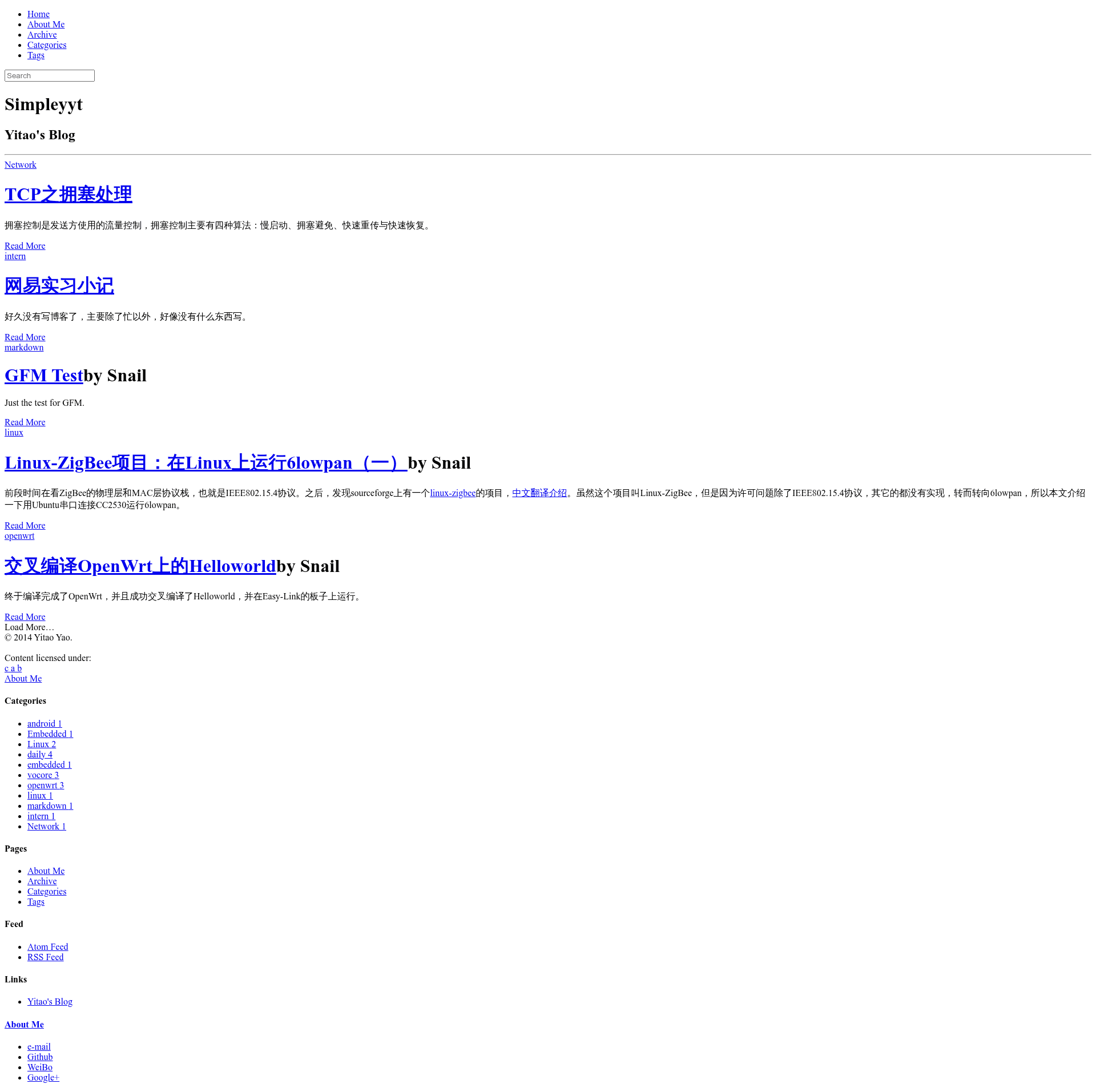 screenshot of Simpleyyt on template0.com