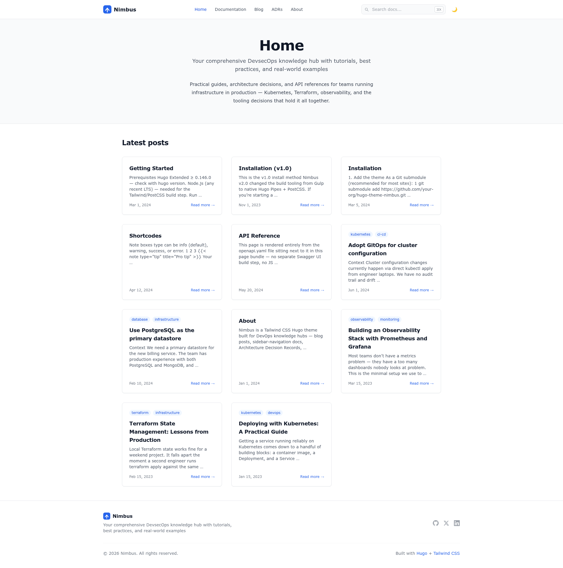 screenshot of Nimbus on template0.com