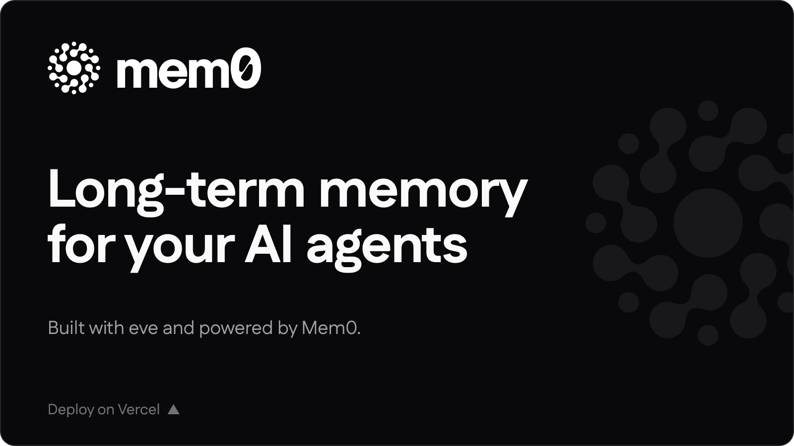 eve Memory Agent preview