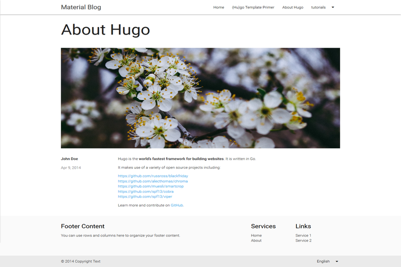 Image for Hugo Material Blog on template0.com Image for Hugo Material Blog on template0.com