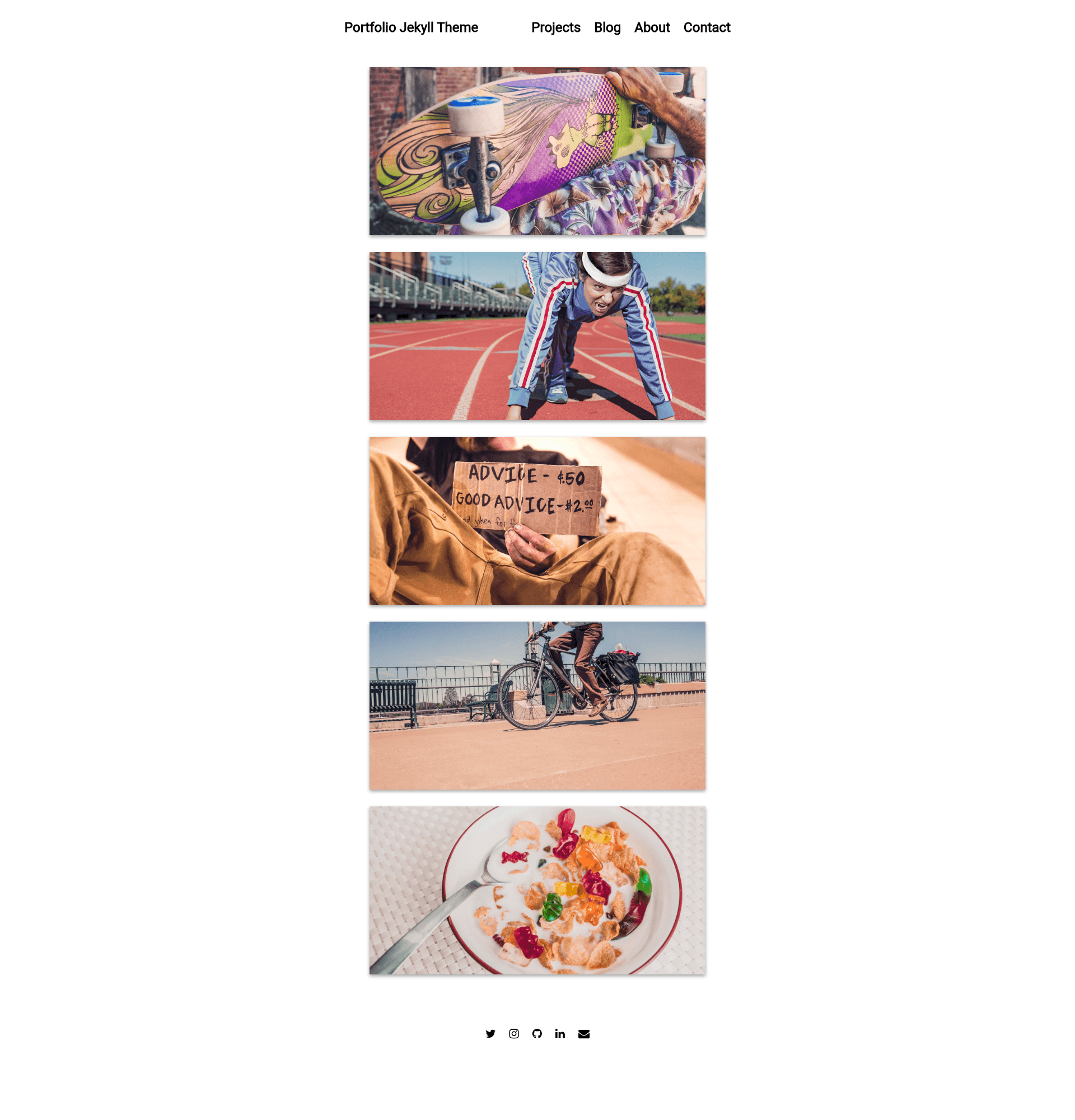 screenshot of Portfolio Jekyll Theme on template0.com