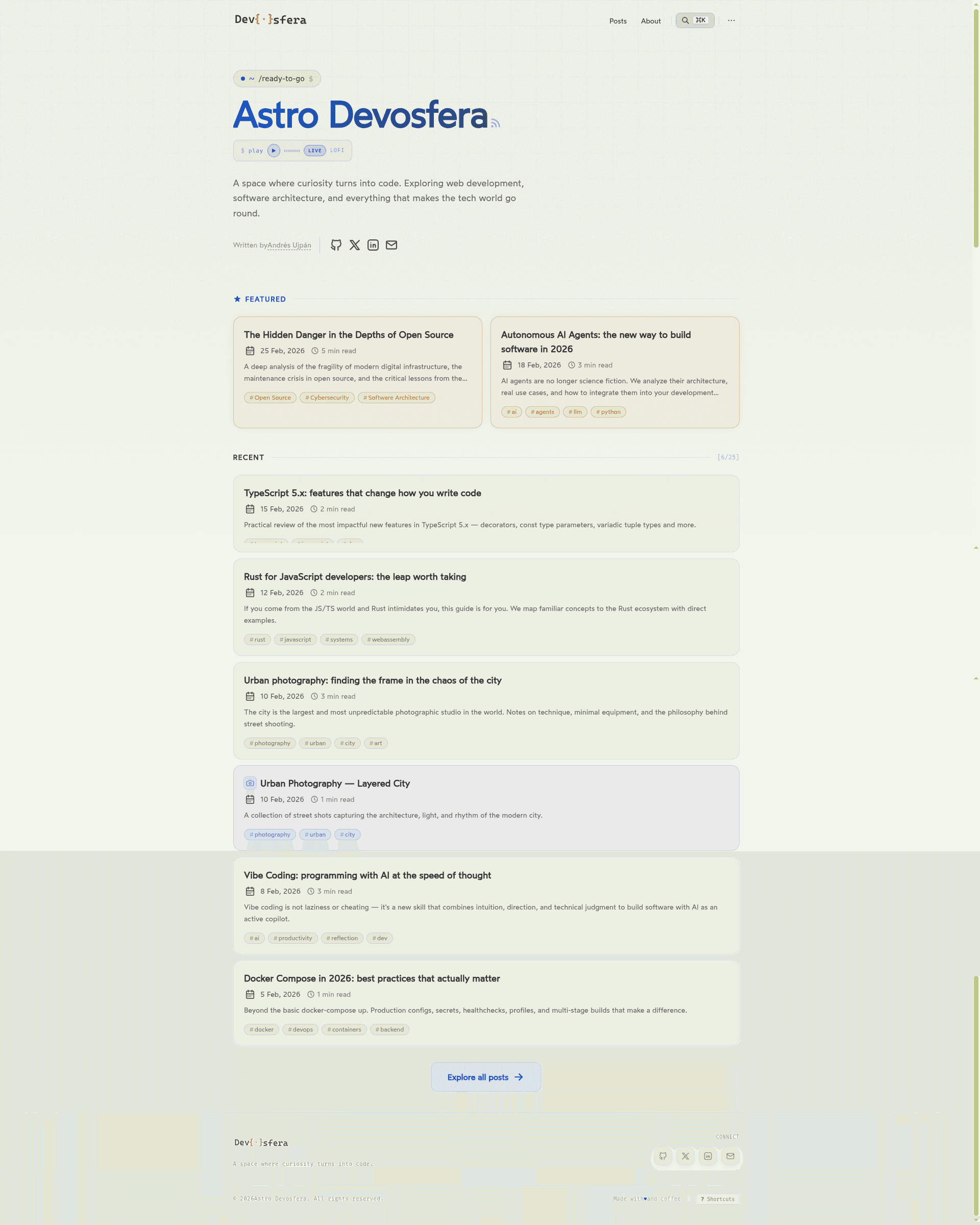 screenshot of Devosfera on template0.com