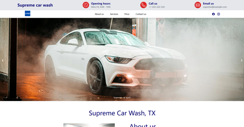 Image for Car wash(services tailwind template) on template0.com