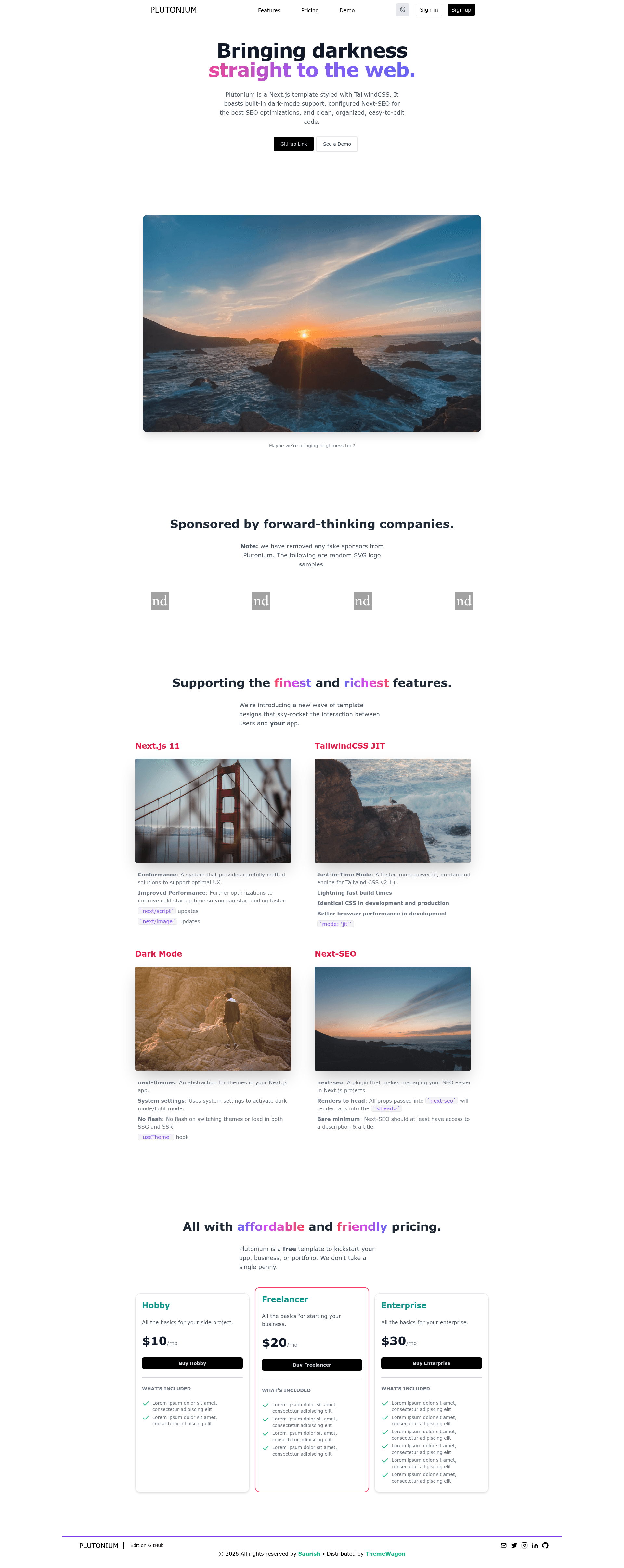 screenshot of Plutonium on template0.com