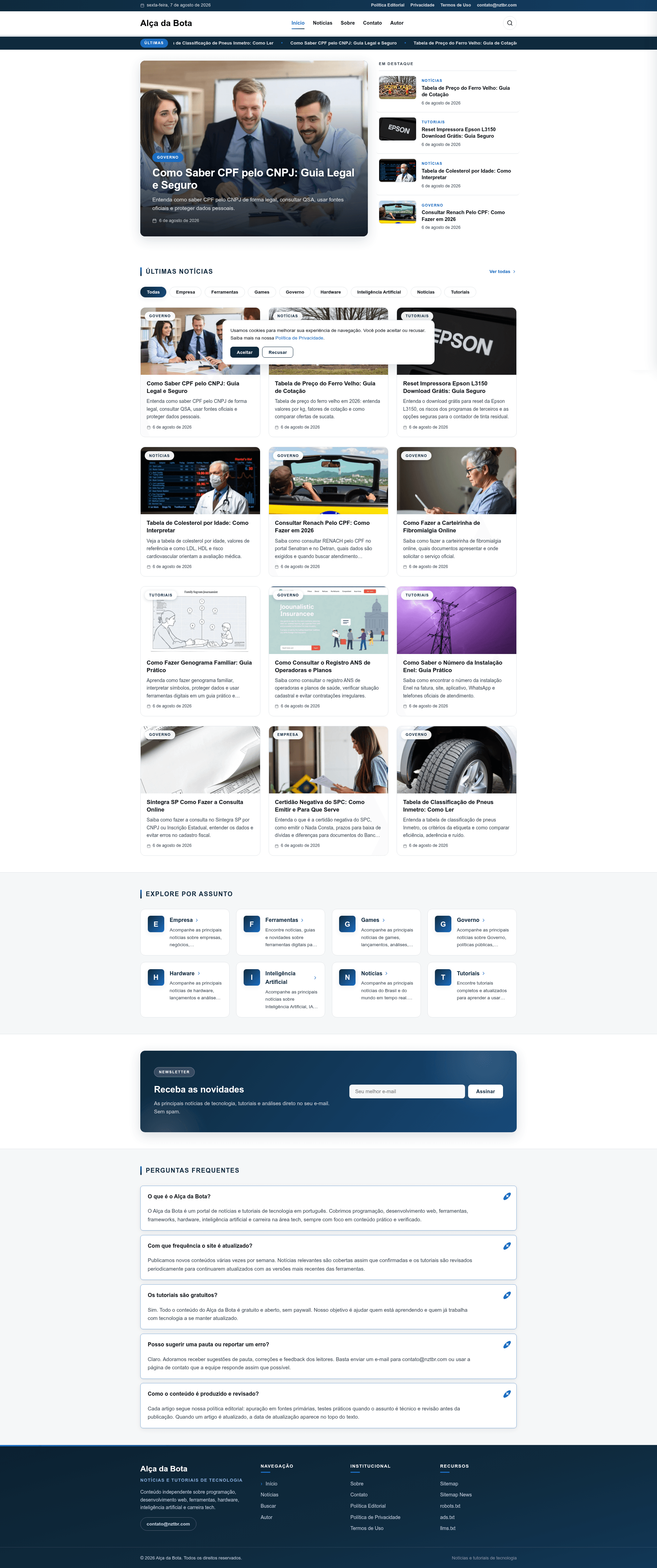 screenshot of Bootstrap on template0.com