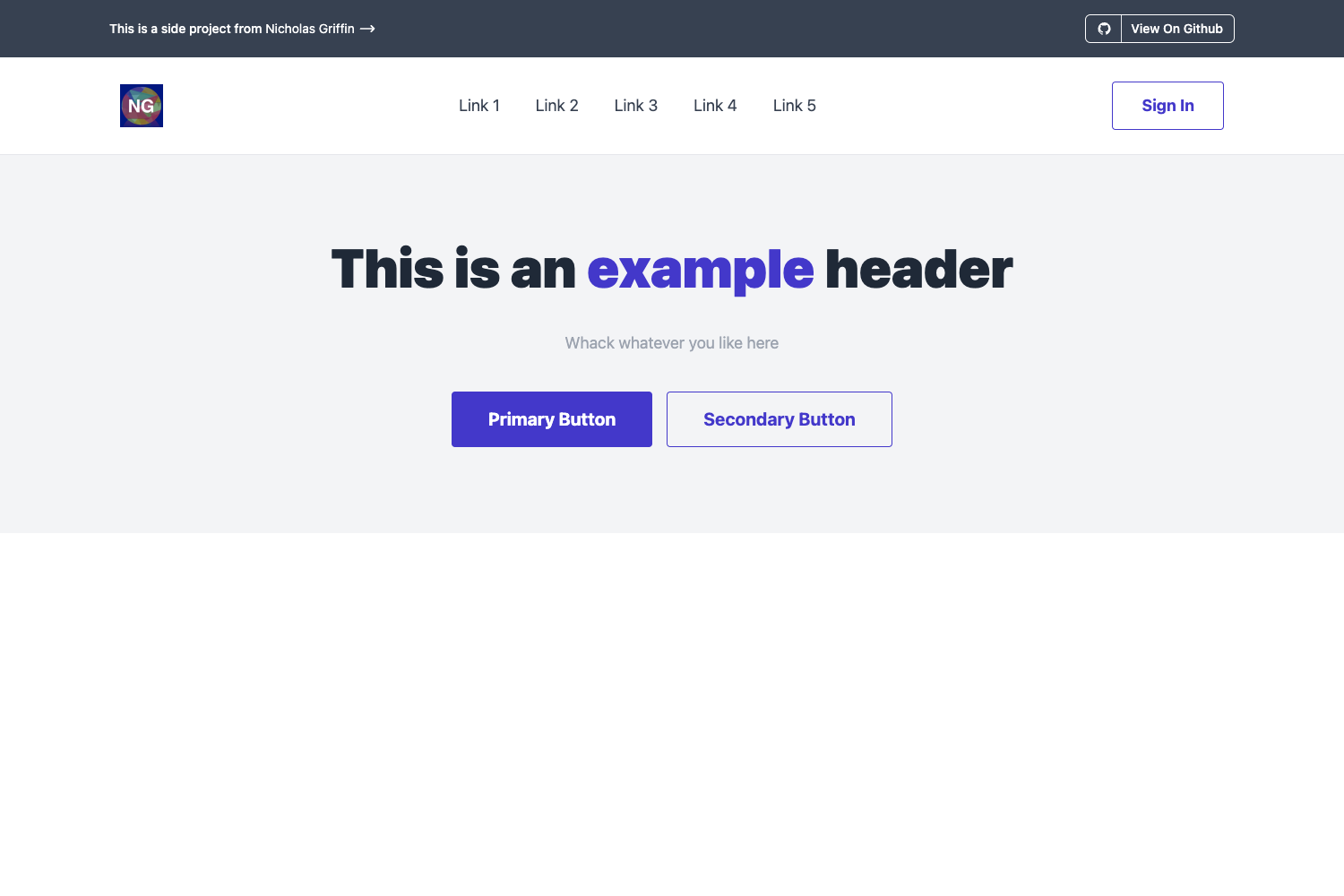 Next.js Starter preview