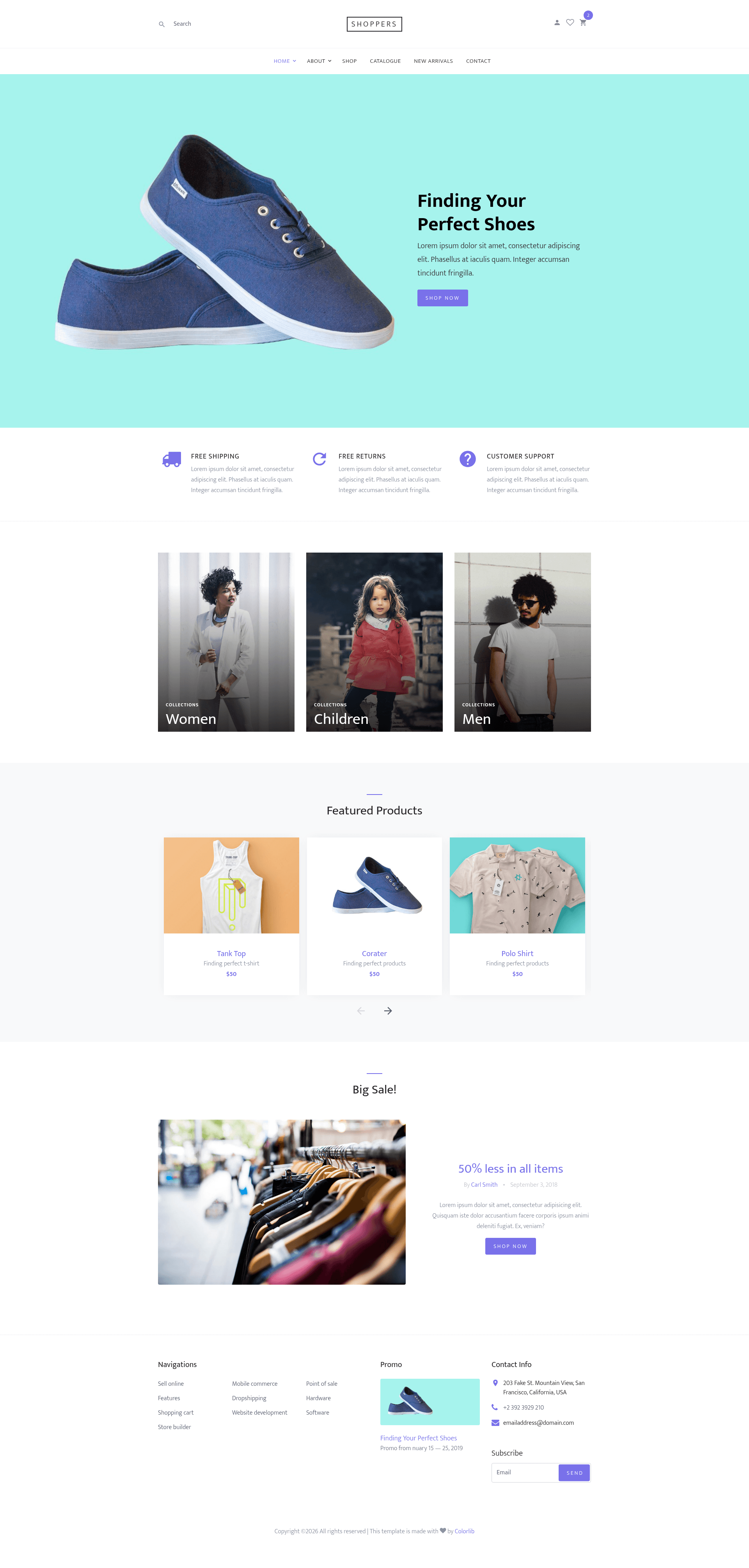screenshot of Shoppers on template0.com
