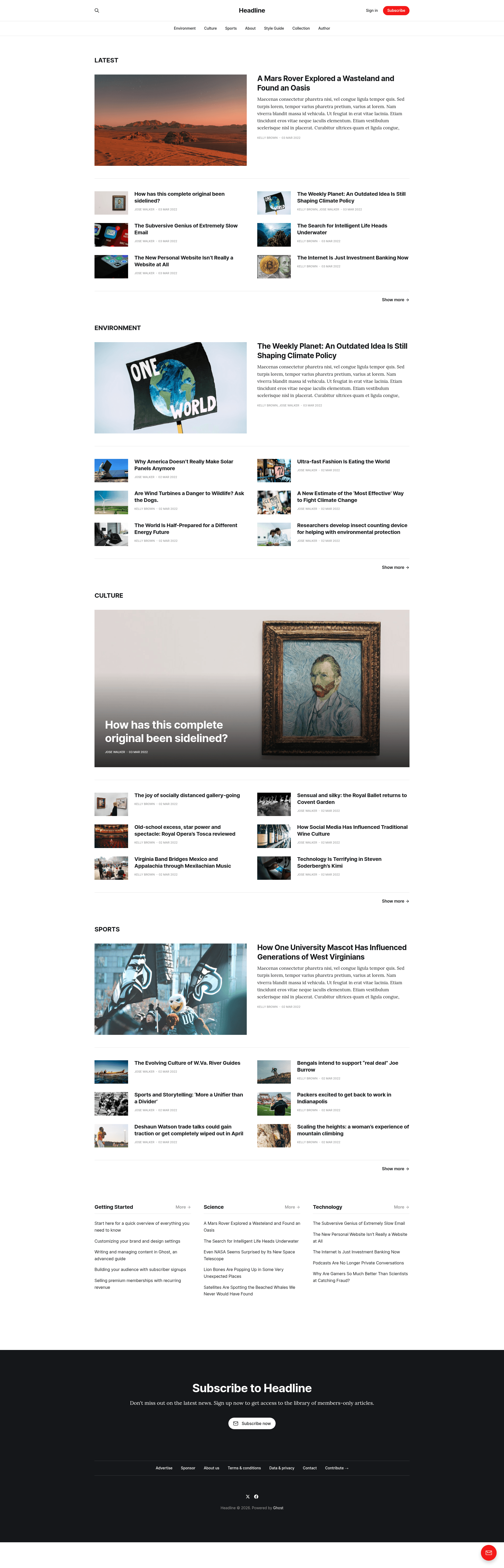 screenshot of Headline on template0.com