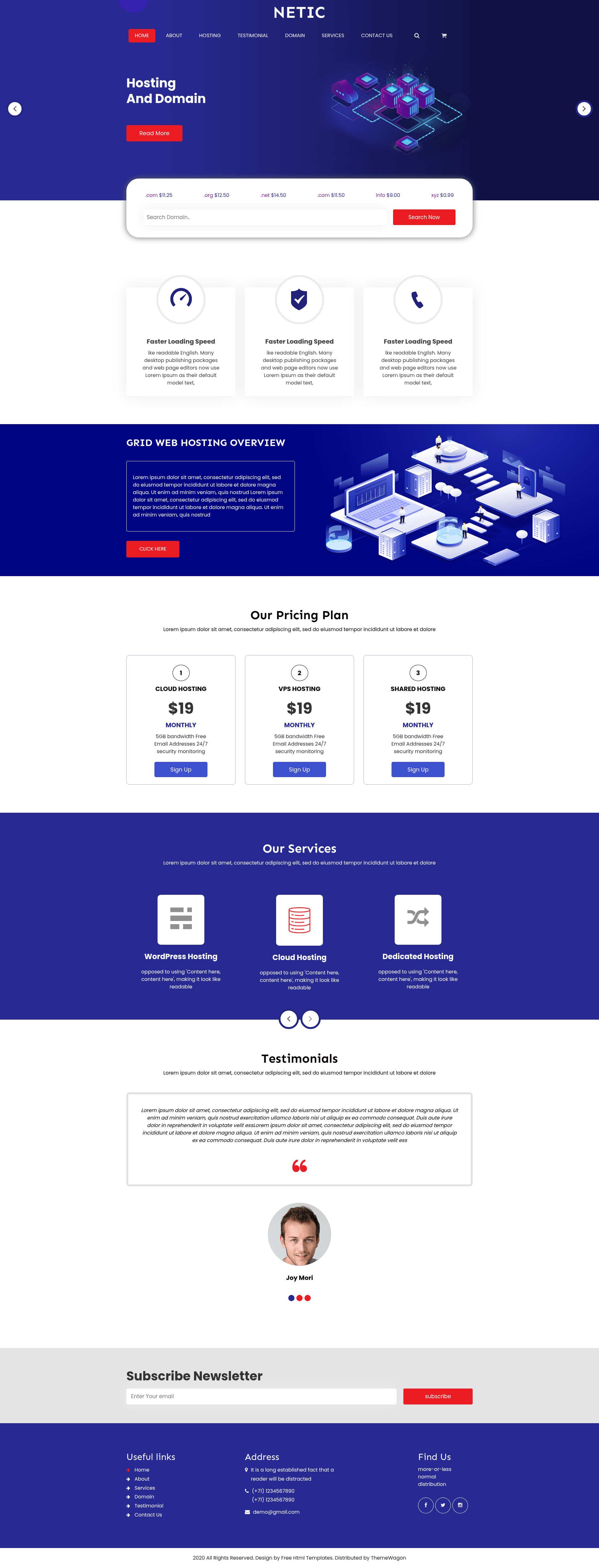 screenshot of Netic on template0.com