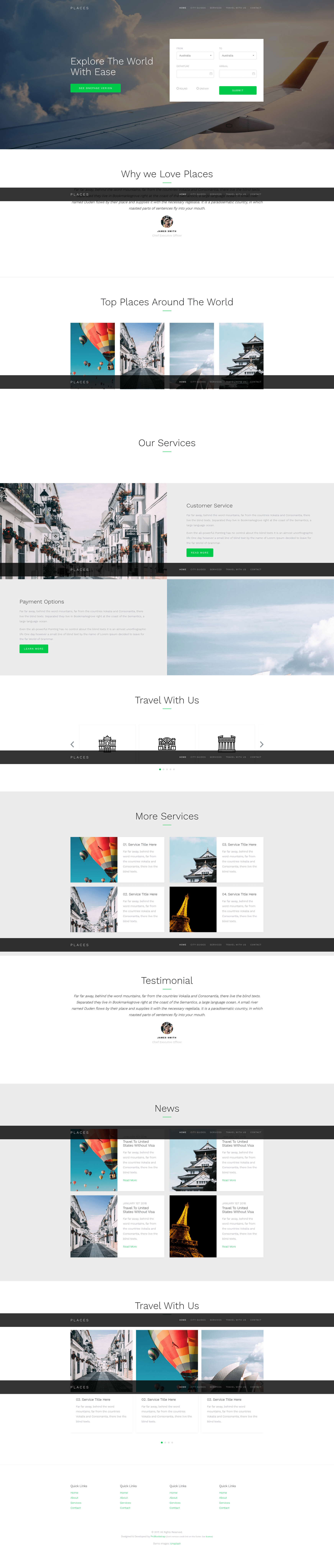 screenshot of Places on template0.com