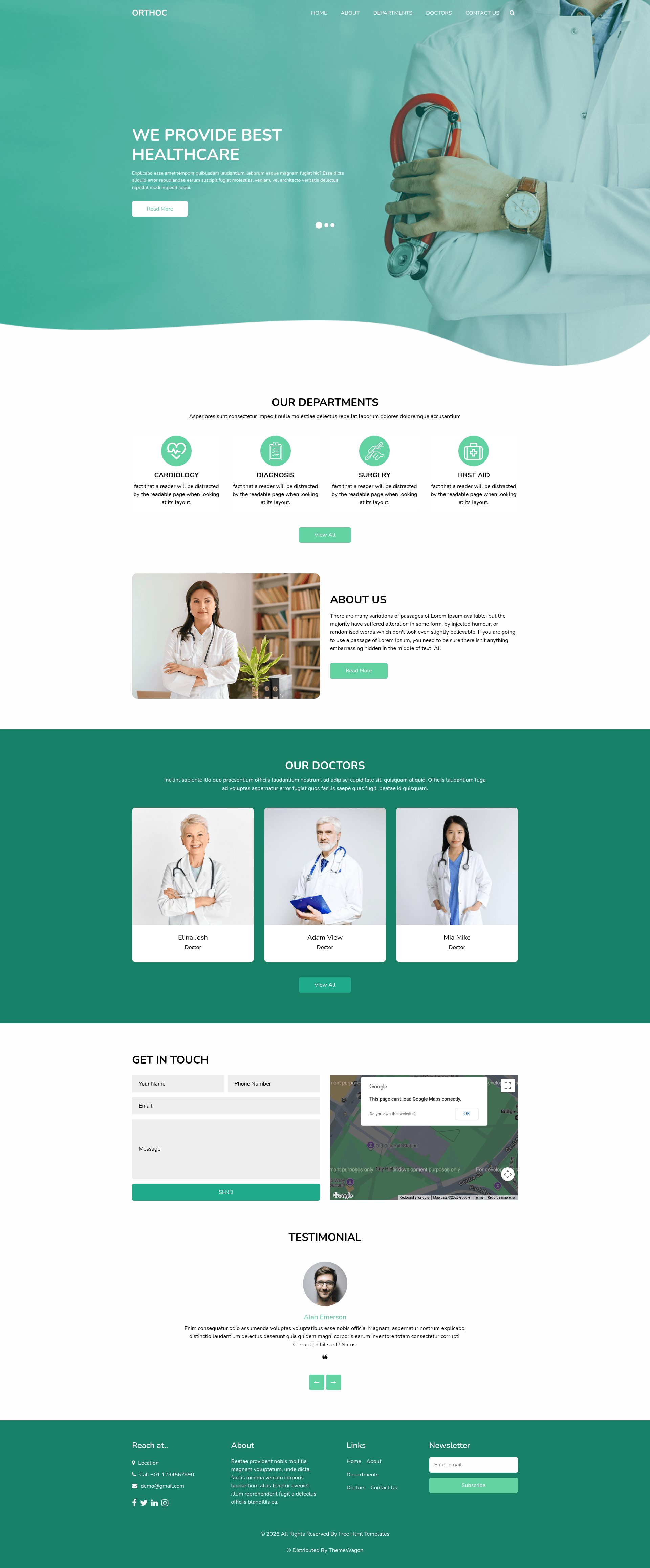screenshot of Orthoc on template0.com
