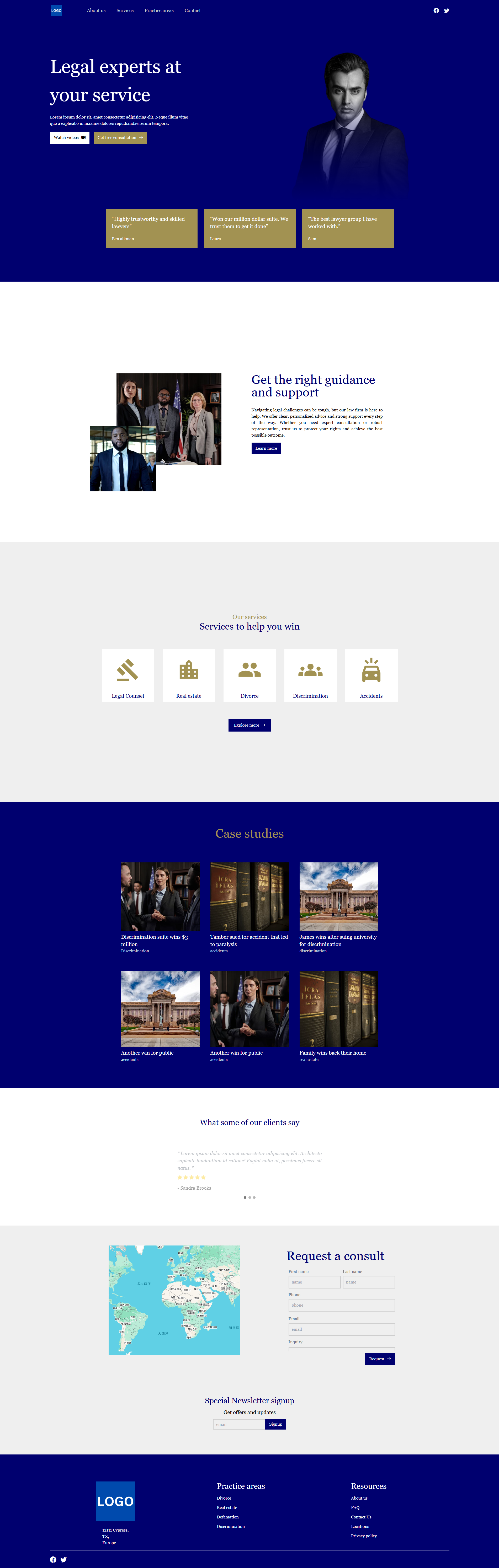 Image for Law group(services tailwind template) on template0.com