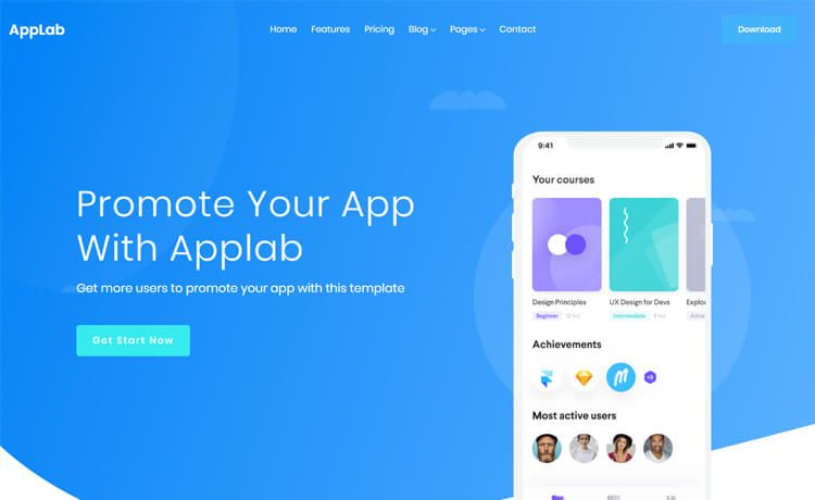 Image for Applab – Free Bootstrap 4 HTML5 App Landing Page Template on template0.com Image for Applab – Free Bootstrap 4 HTML5 App Landing Page Template on template0.com