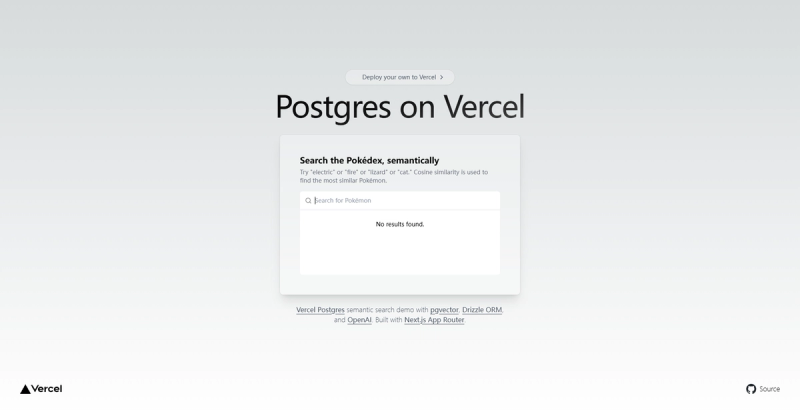 Image for Vercel Postgres pgvector(AI nextjs template) on template0.com