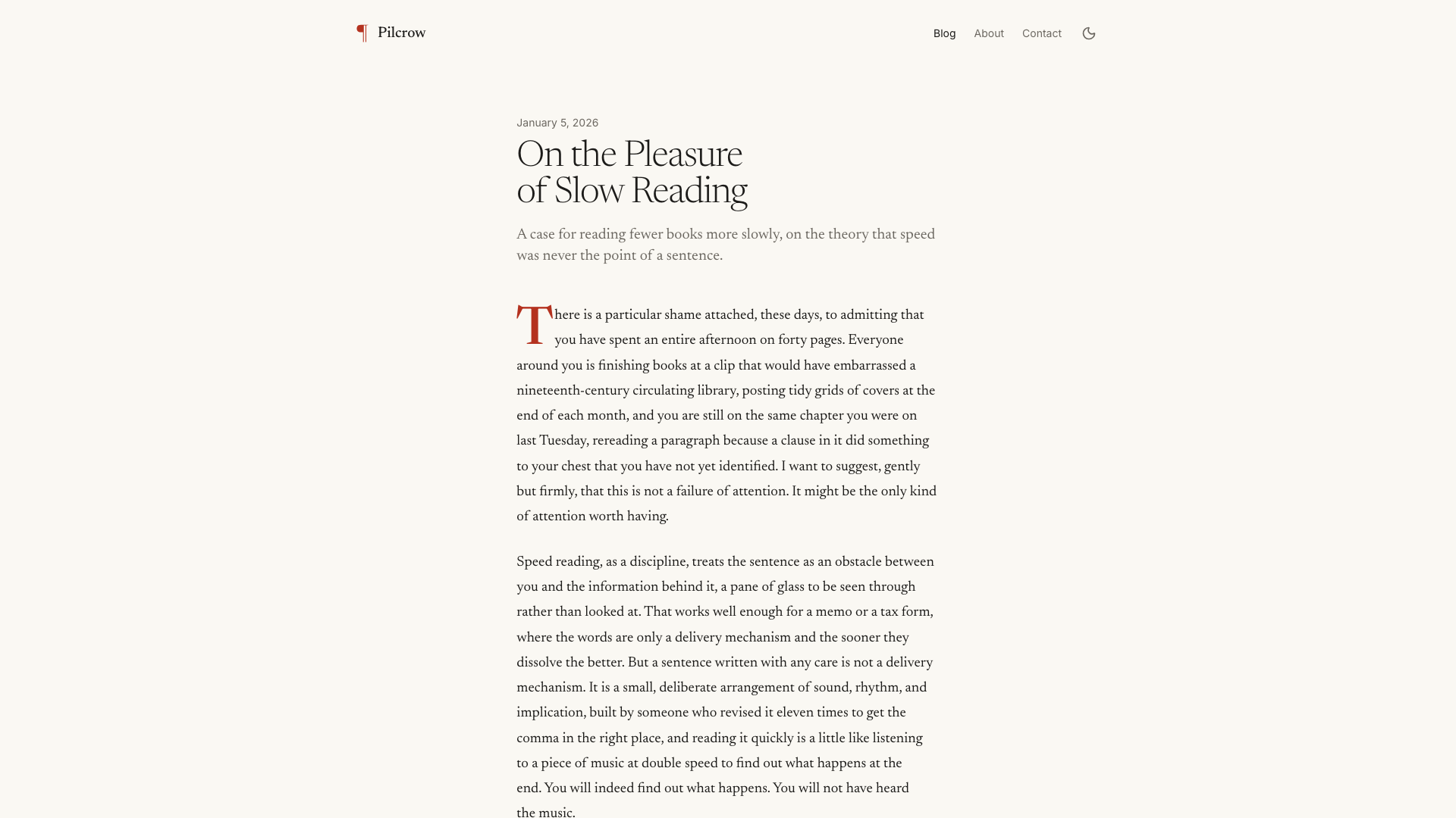 Pilcrow preview