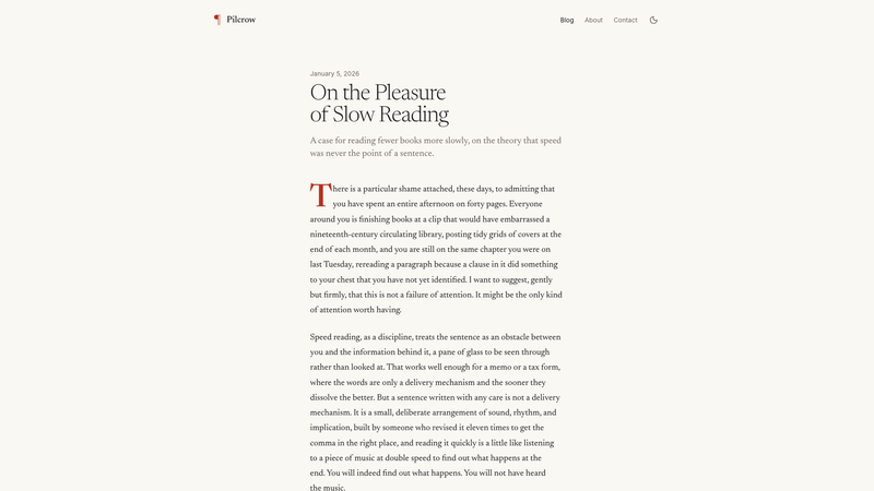 Image for Pilcrow on template0.com