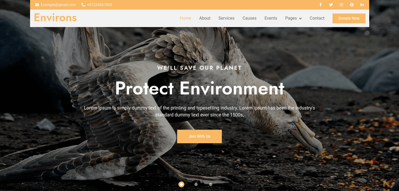 Image for Environs - Free Bootstrap 5 Charity Website Template on template0.com