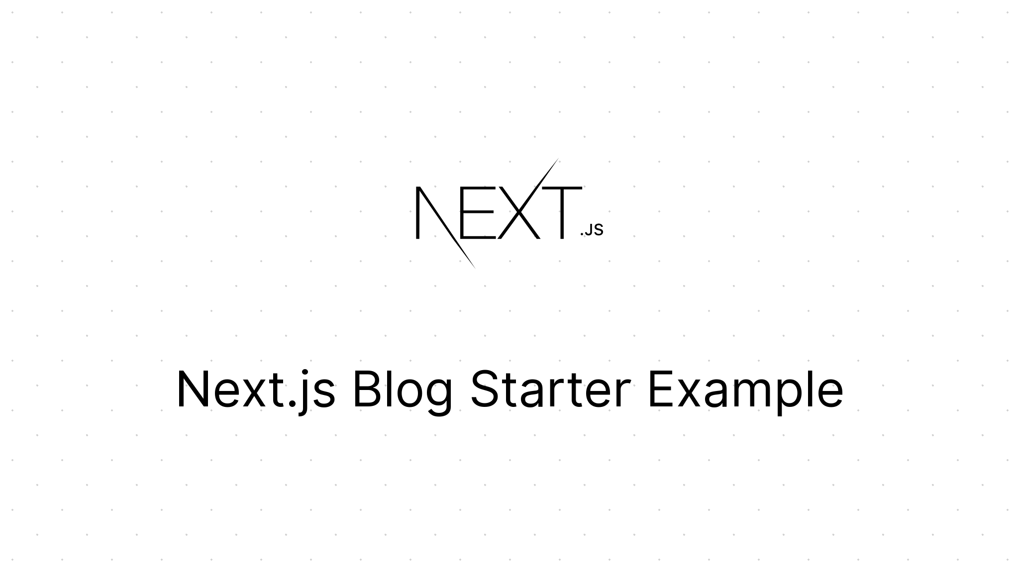 nextjs-blog-starter preview