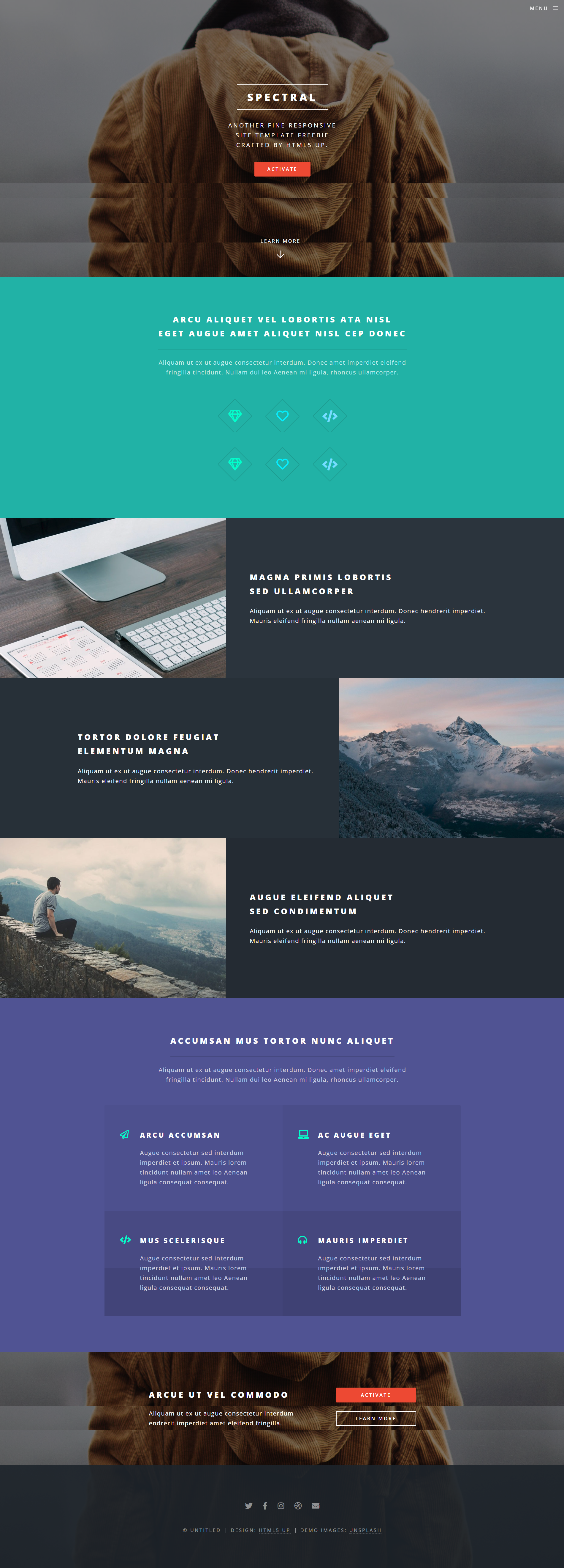 Image for Spectral(business html template) on template0.com