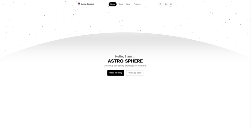 Image for Astro Sphere(portfolio astro template) on template0.com