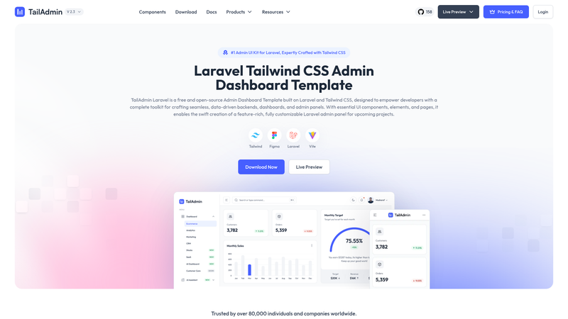Image for TailAdmin Laravel on template0.com Image for TailAdmin Laravel on template0.com