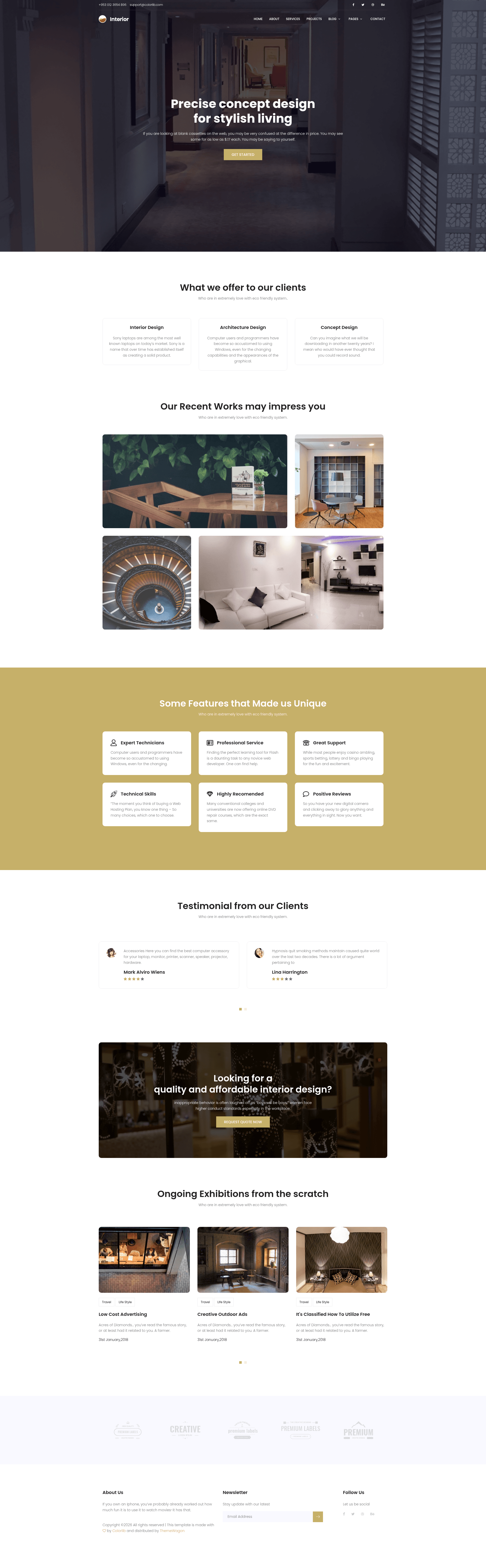 screenshot of Interior on template0.com