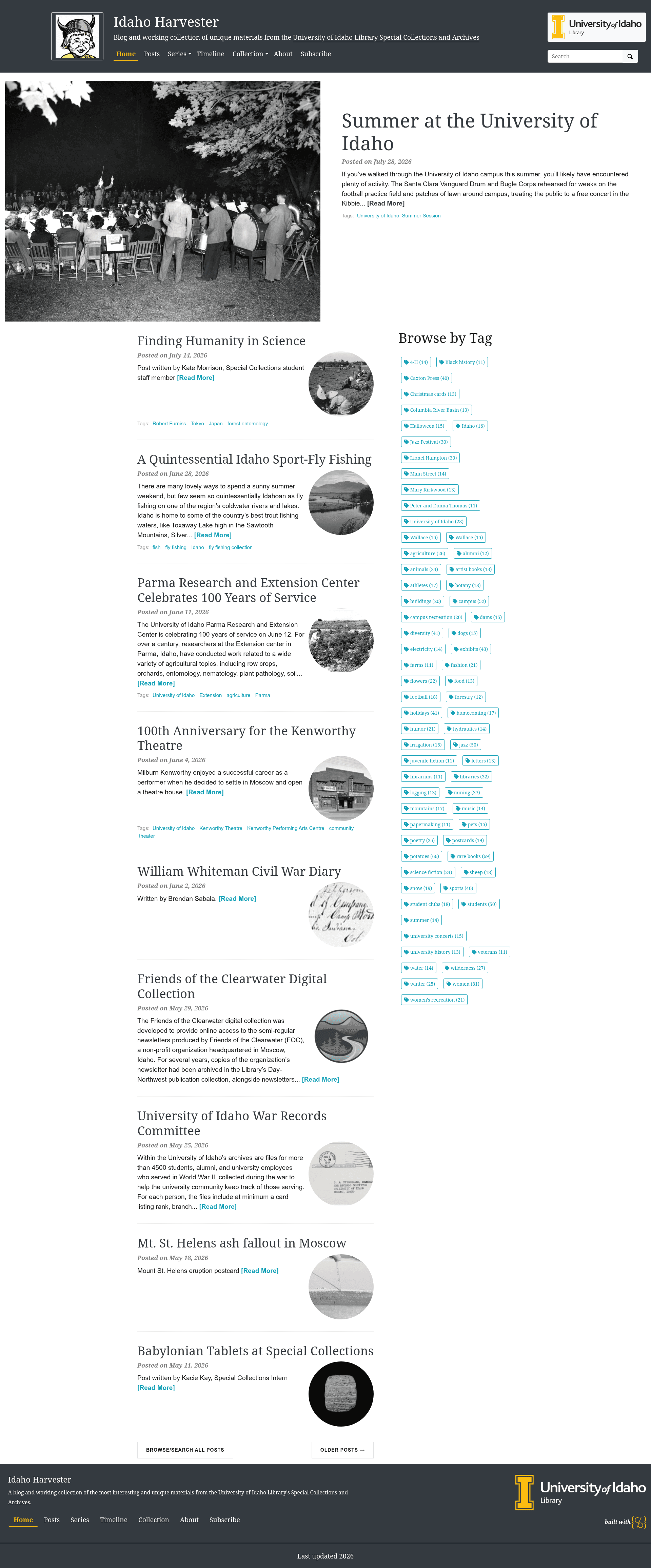 screenshot of Idaho Harvester on template0.com