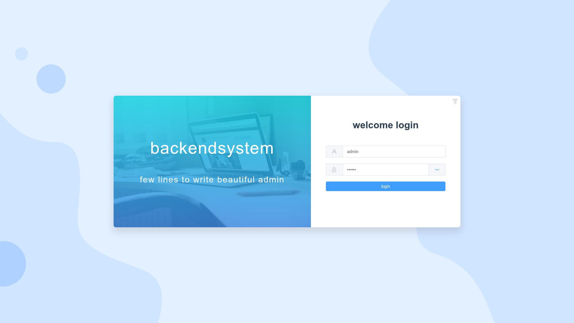 screenshot of vue-admin-box on template0.com