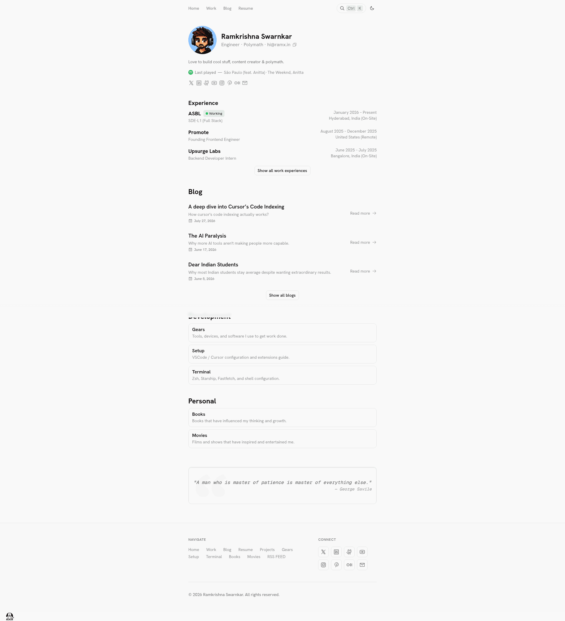 screenshot of Sleek Portfolio on template0.com