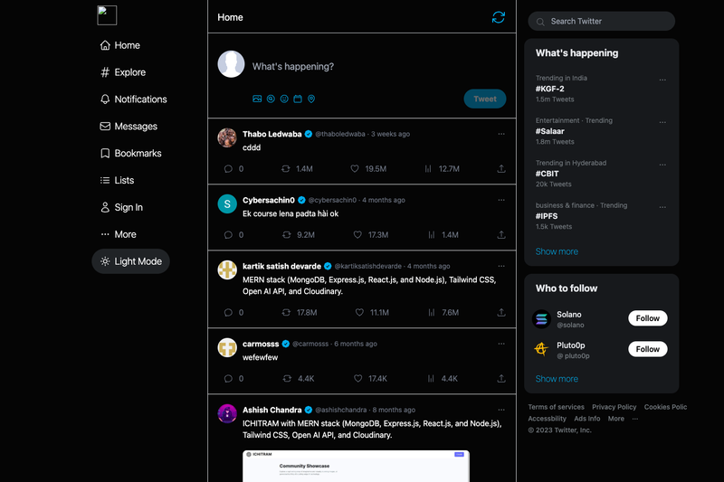 Image for Twitter Clone on template0.com