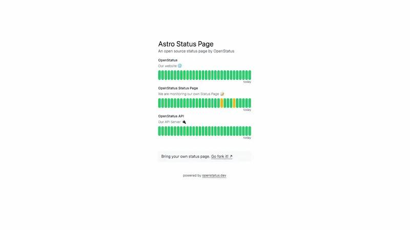 Astro Status Page preview