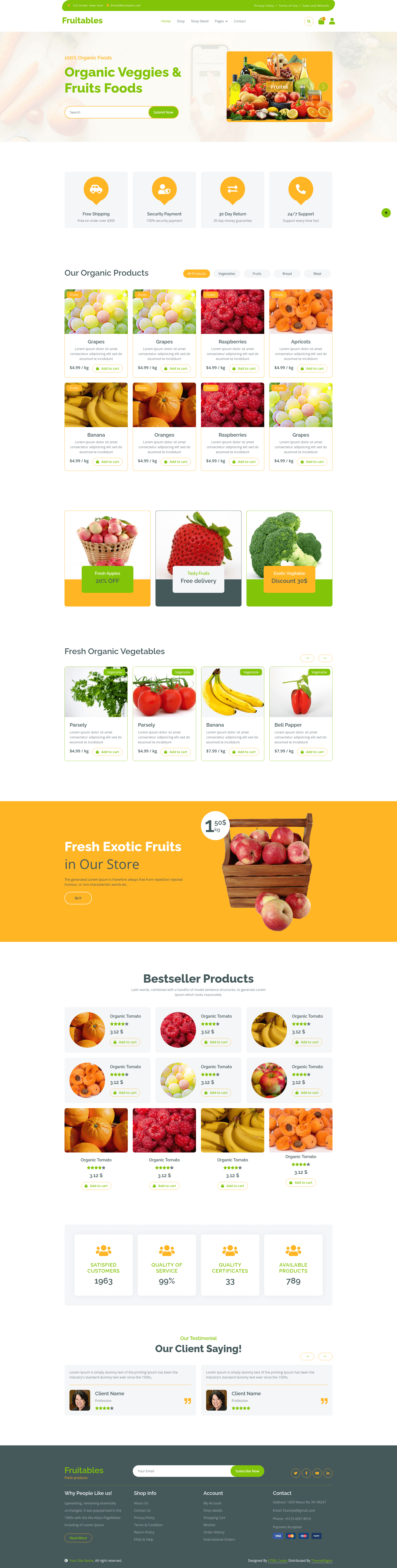 screenshot of Fruitables on template0.com