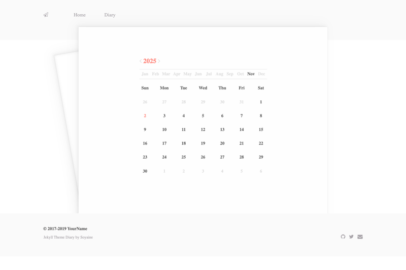 Image for Jekyll Theme Diary on template0.com Image for Jekyll Theme Diary on template0.com