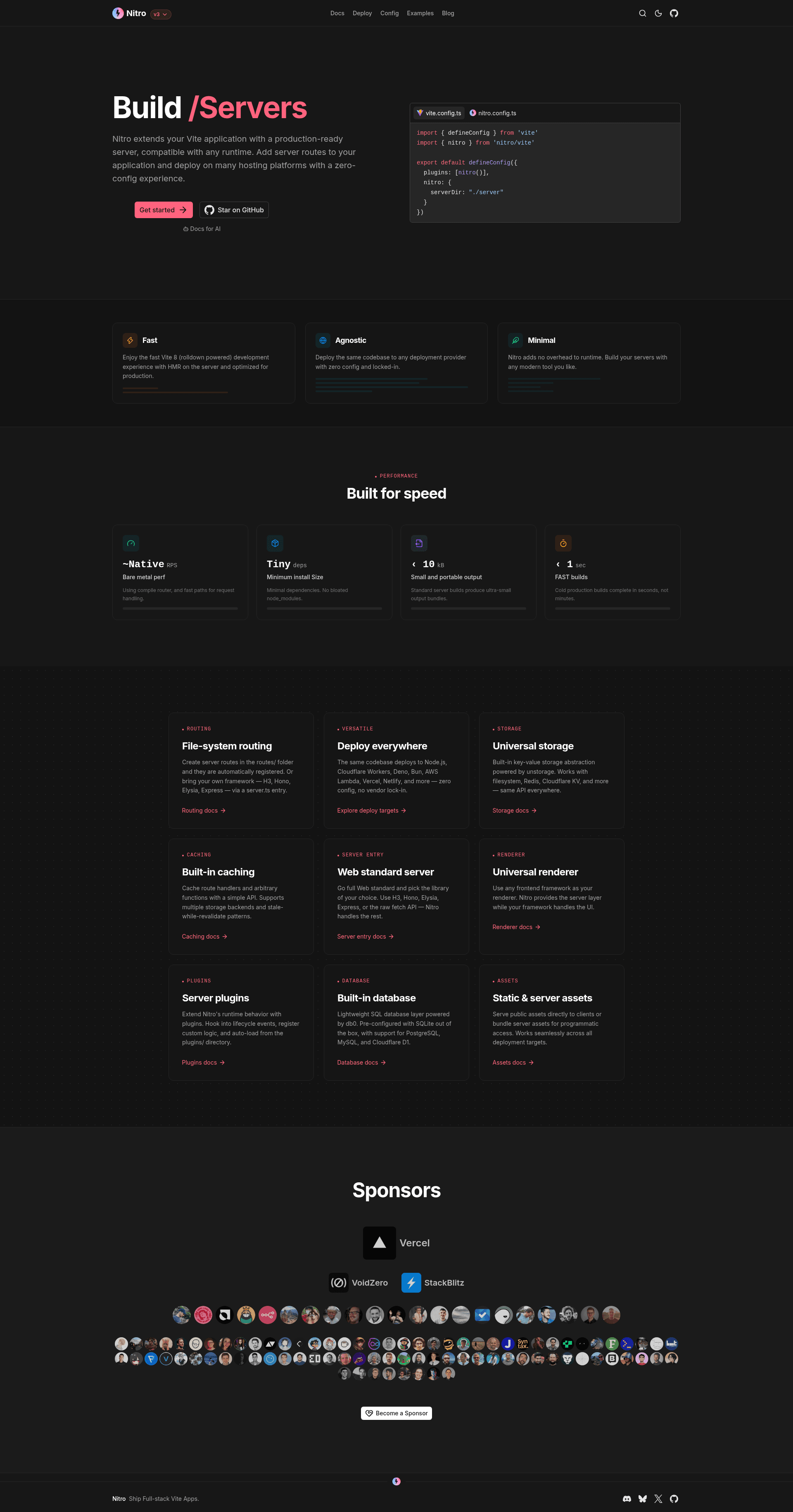 screenshot of Nitro on template0.com