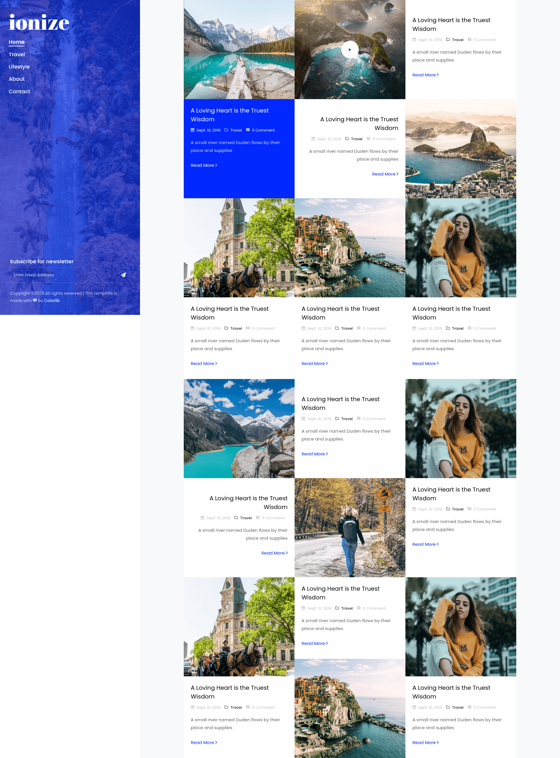 screenshot of Ionize on template0.com