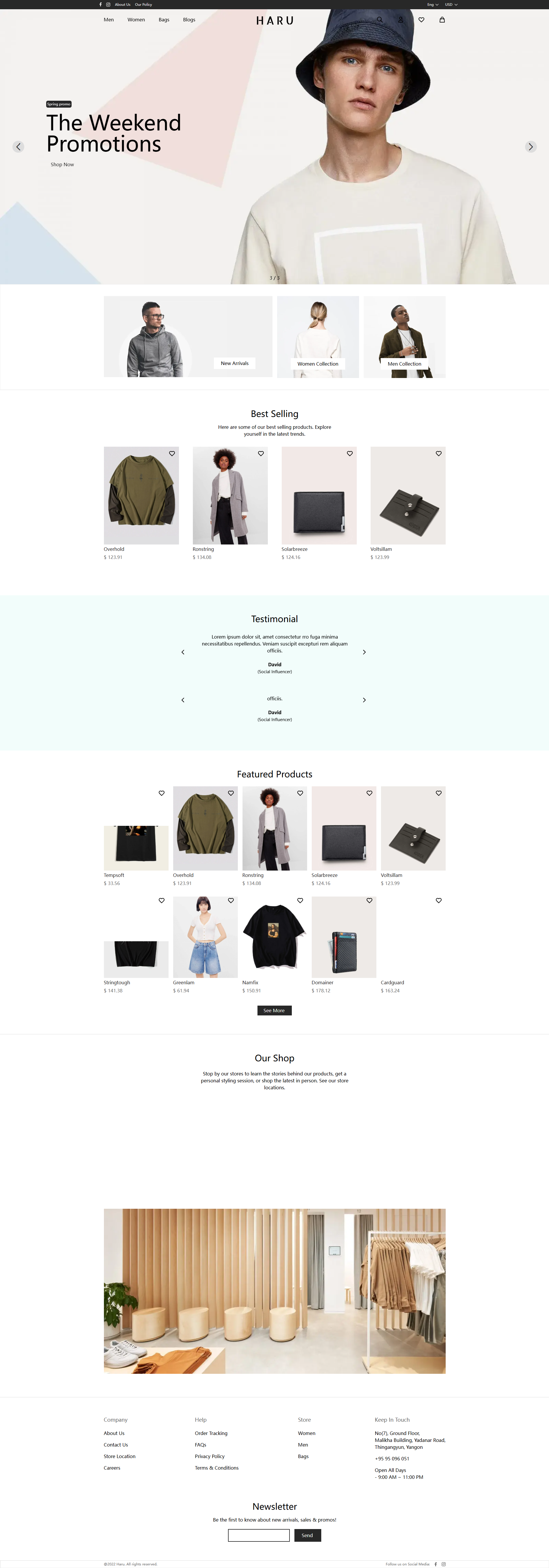 Image for Haru Fashion(ecommerce nextjs template) on template0.com