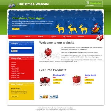 Image for Christmas Template on template0.com Image for Christmas Template on template0.com