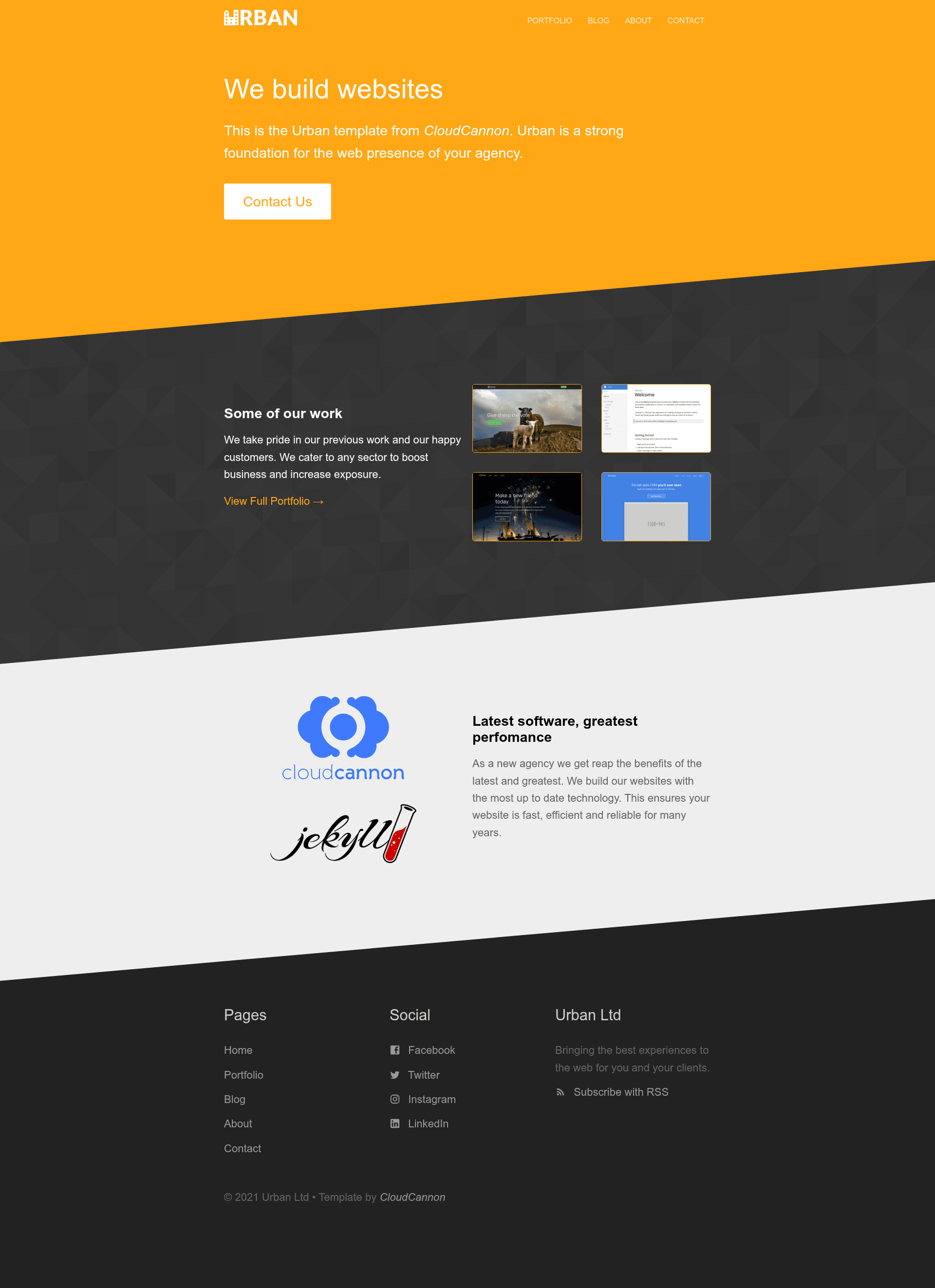 screenshot of Urban on template0.com