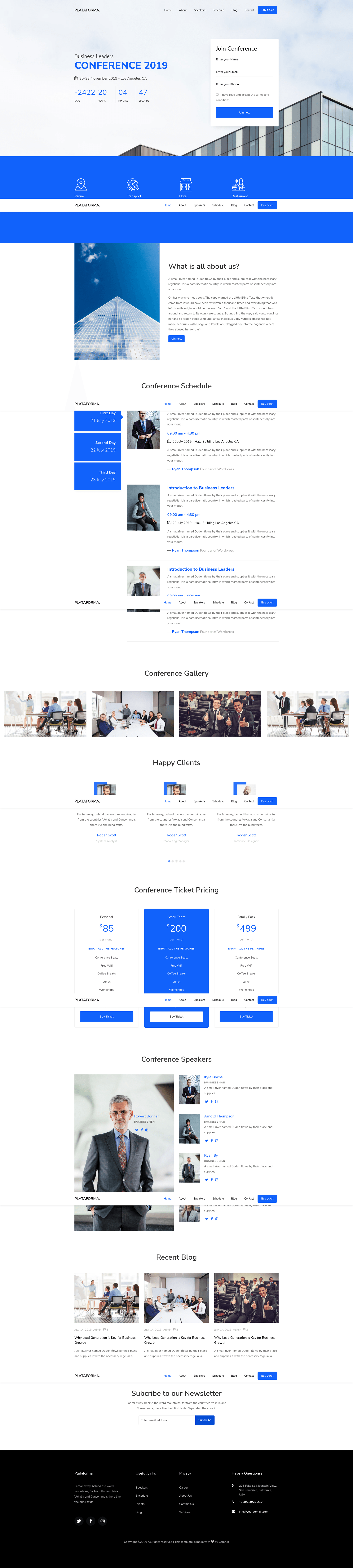 screenshot of Plataforma on template0.com