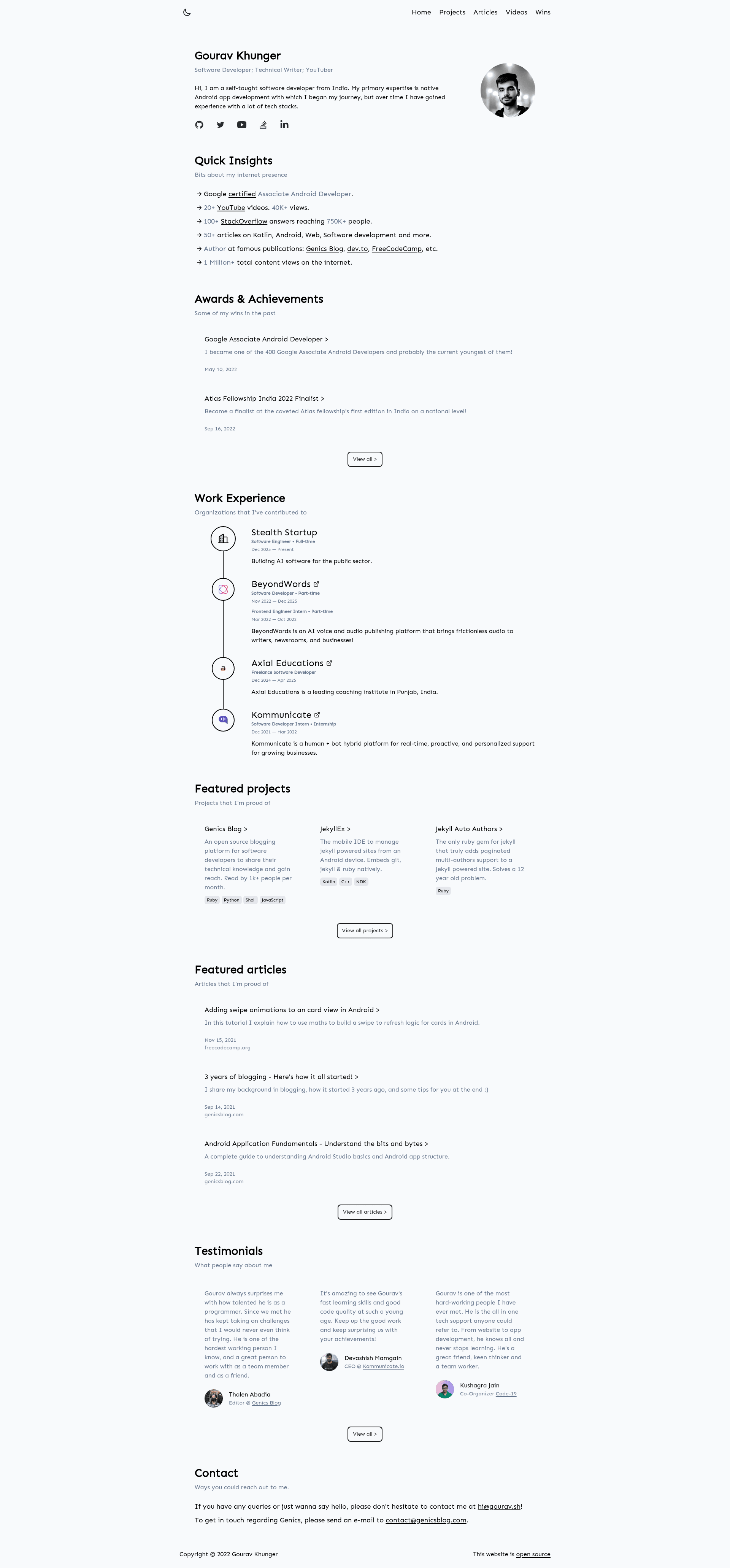 screenshot of Jekyll Portfolio Template on template0.com