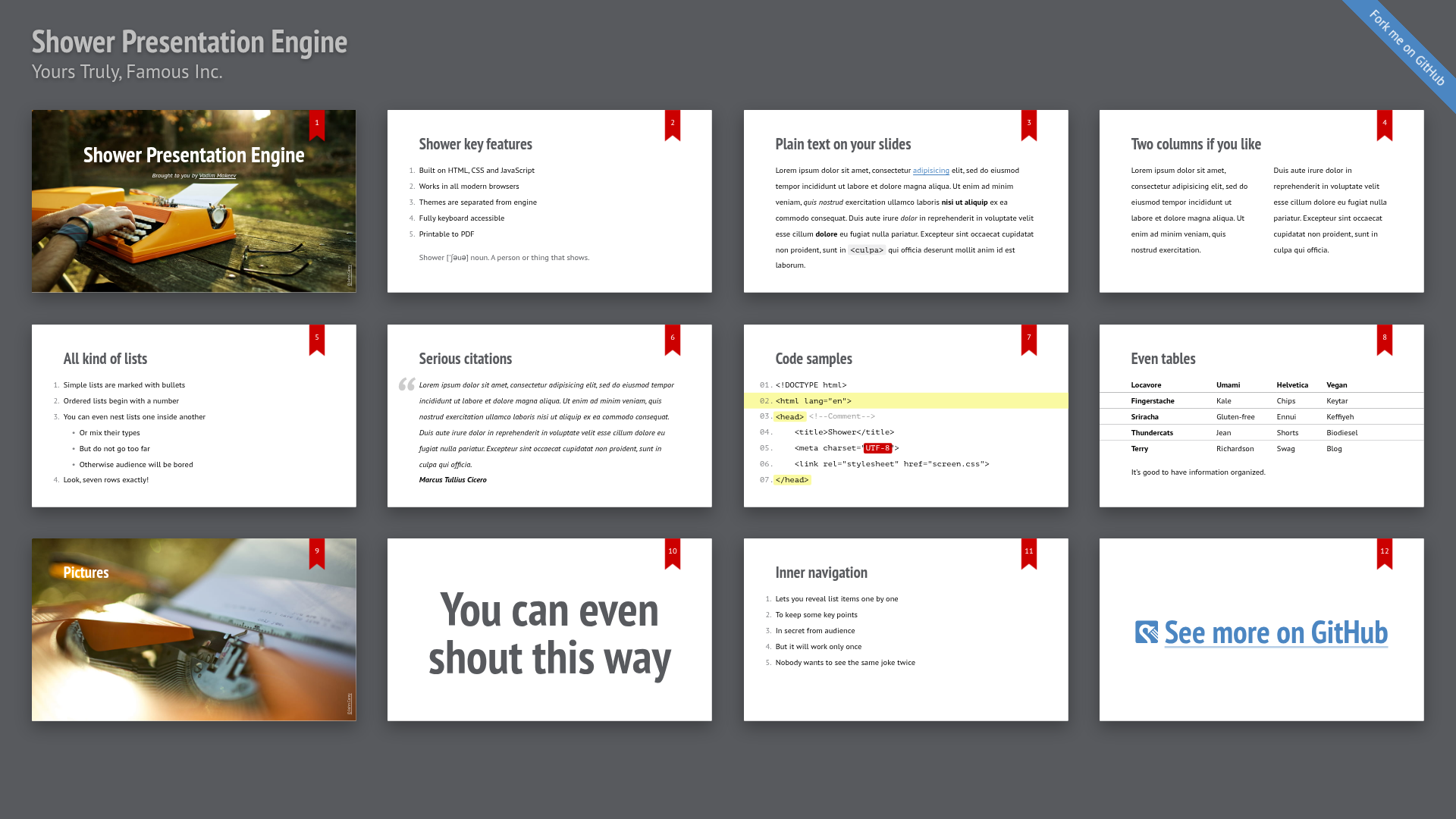 screenshot of Shower on template0.com