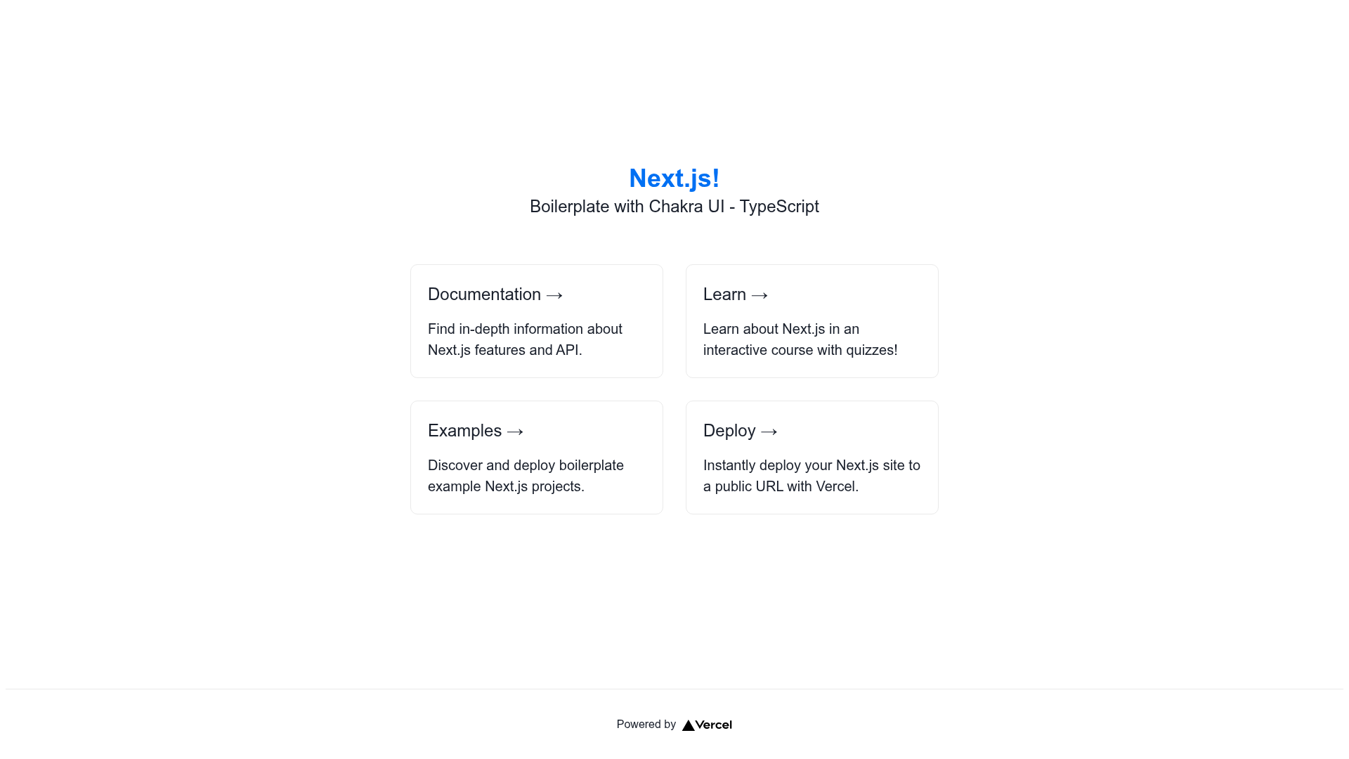 screenshot of Next.js Chakra UI Boilerplate on template0.com
