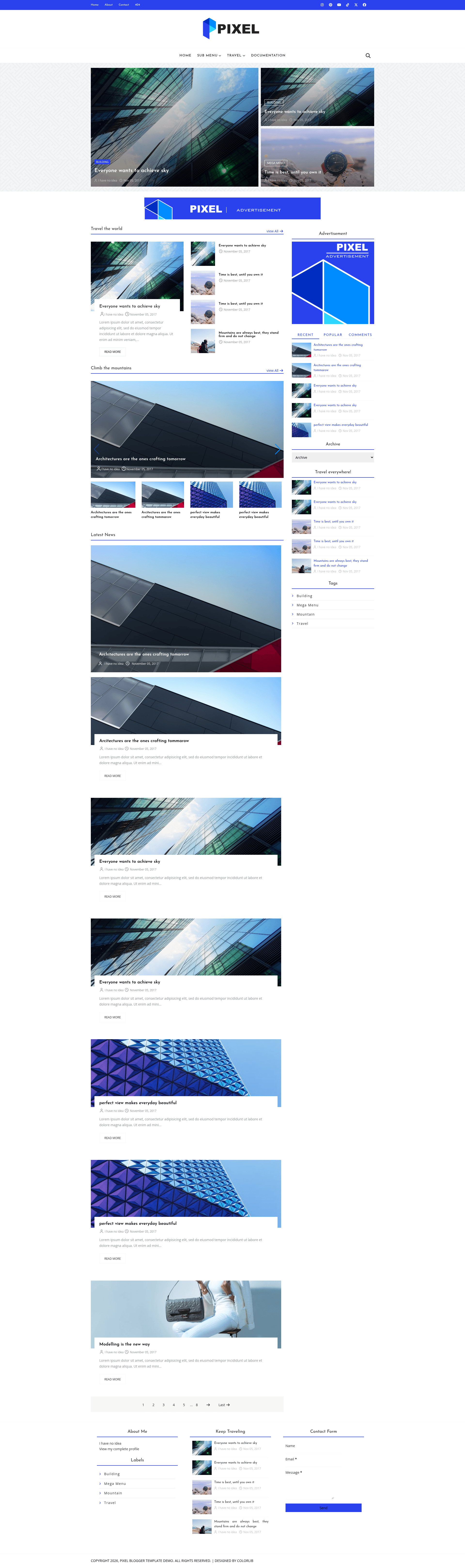 screenshot of Pixel on template0.com